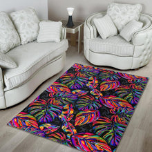 Load image into Gallery viewer, Colorful Leaf Tropical Pattern Print Area Rug

