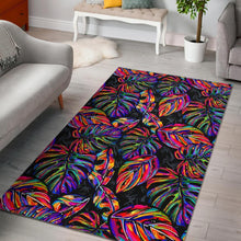 Load image into Gallery viewer, Colorful Leaf Tropical Pattern Print Area Rug
