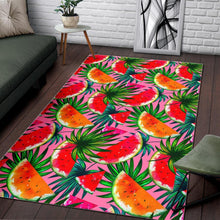 Load image into Gallery viewer, Colorful Leaf Watermelon Pattern Print Area Rug
