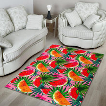 Load image into Gallery viewer, Colorful Leaf Watermelon Pattern Print Area Rug
