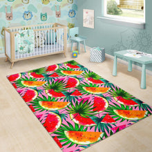 Load image into Gallery viewer, Colorful Leaf Watermelon Pattern Print Area Rug
