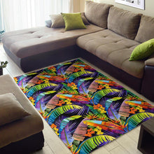 Load image into Gallery viewer, Colorful Leaves Tropical Pattern Print Area Rug
