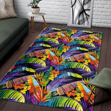 Load image into Gallery viewer, Colorful Leaves Tropical Pattern Print Area Rug
