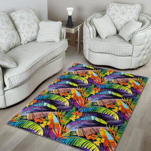 Load image into Gallery viewer, Colorful Leaves Tropical Pattern Print Area Rug

