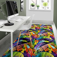 Load image into Gallery viewer, Colorful Leaves Tropical Pattern Print Area Rug
