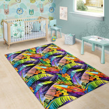 Load image into Gallery viewer, Colorful Leaves Tropical Pattern Print Area Rug
