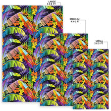 Load image into Gallery viewer, Colorful Leaves Tropical Pattern Print Area Rug
