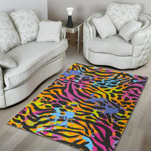 Load image into Gallery viewer, Colorful Zebra Leopard Pattern Print Area Rug
