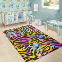 Load image into Gallery viewer, Colorful Zebra Leopard Pattern Print Area Rug
