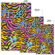 Load image into Gallery viewer, Colorful Zebra Leopard Pattern Print Area Rug
