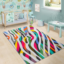 Load image into Gallery viewer, Colorful Zebra Pattern Print Area Rug
