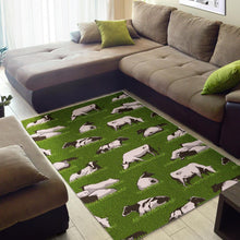 Load image into Gallery viewer, Cow On Green Grass Pattern Print Area Rug
