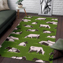 Load image into Gallery viewer, Cow On Green Grass Pattern Print Area Rug
