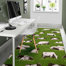 Load image into Gallery viewer, Cow On Green Grass Pattern Print Area Rug
