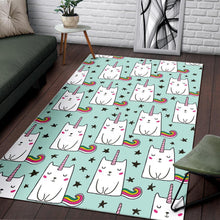 Load image into Gallery viewer, Cute Unicorn Cat Pattern Print Area Rug

