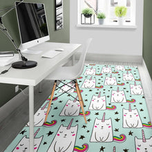 Load image into Gallery viewer, Cute Unicorn Cat Pattern Print Area Rug
