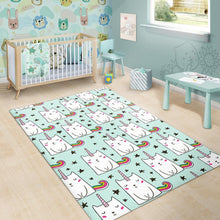 Load image into Gallery viewer, Cute Unicorn Cat Pattern Print Area Rug
