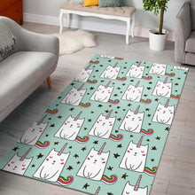 Load image into Gallery viewer, Cute Unicorn Cat Pattern Print Area Rug
