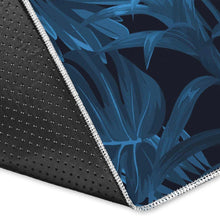 Load image into Gallery viewer, Dark Blue Tropical Leaf Pattern Print Area Rug
