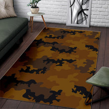 Load image into Gallery viewer, Dark Brown Camouflage Print Area Rug
