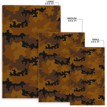 Load image into Gallery viewer, Dark Brown Camouflage Print Area Rug
