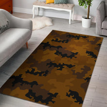 Load image into Gallery viewer, Dark Brown Camouflage Print Area Rug
