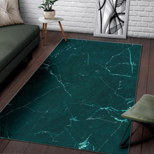 Load image into Gallery viewer, Dark Green Marble Print Area Rug
