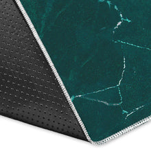 Load image into Gallery viewer, Dark Green Marble Print Area Rug
