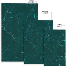 Load image into Gallery viewer, Dark Green Marble Print Area Rug
