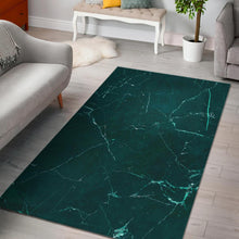 Load image into Gallery viewer, Dark Green Marble Print Area Rug
