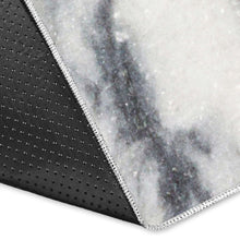 Load image into Gallery viewer, Dark Grey White Marble Print Area Rug
