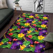 Load image into Gallery viewer, Dark Hawaiian Tropical Pattern Print Area Rug
