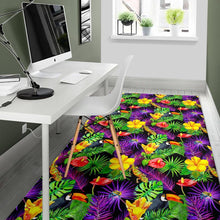 Load image into Gallery viewer, Dark Hawaiian Tropical Pattern Print Area Rug

