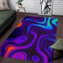Load image into Gallery viewer, Dark Psychedelic Trippy Print Area Rug
