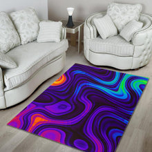 Load image into Gallery viewer, Dark Psychedelic Trippy Print Area Rug
