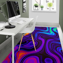 Load image into Gallery viewer, Dark Psychedelic Trippy Print Area Rug
