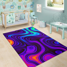Load image into Gallery viewer, Dark Psychedelic Trippy Print Area Rug
