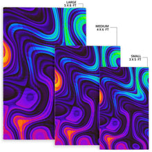 Load image into Gallery viewer, Dark Psychedelic Trippy Print Area Rug
