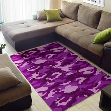 Load image into Gallery viewer, Dark Purple Camouflage Print Area Rug
