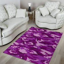 Load image into Gallery viewer, Dark Purple Camouflage Print Area Rug
