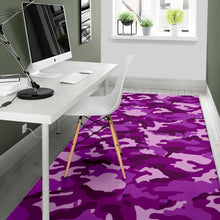 Load image into Gallery viewer, Dark Purple Camouflage Print Area Rug
