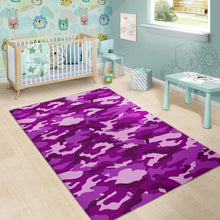 Load image into Gallery viewer, Dark Purple Camouflage Print Area Rug
