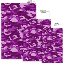 Load image into Gallery viewer, Dark Purple Camouflage Print Area Rug
