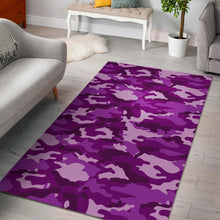 Load image into Gallery viewer, Dark Purple Camouflage Print Area Rug
