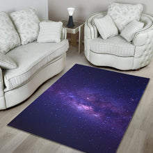 Load image into Gallery viewer, Dark Purple Milky Way Galaxy Space Print Area Rug
