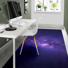 Load image into Gallery viewer, Dark Purple Milky Way Galaxy Space Print Area Rug
