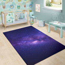 Load image into Gallery viewer, Dark Purple Milky Way Galaxy Space Print Area Rug
