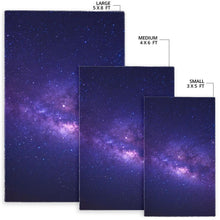 Load image into Gallery viewer, Dark Purple Milky Way Galaxy Space Print Area Rug
