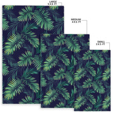 Load image into Gallery viewer, Dark Tropical Palm Leaf Pattern Print Area Rug
