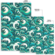 Load image into Gallery viewer, Deep Sea Wave Surfing Pattern Print Area Rug
